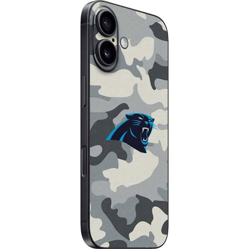 NFL Carolina Panthers Camo iPhone 16 Plus Skin